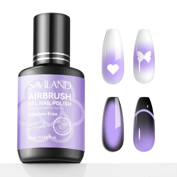 Esmalte en Gel para Aerografía SAVILAND Plus 20 mL Púrpura Sin Acetona