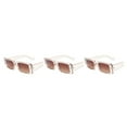 thumbnail image 2 of kurtrusly Rectangular Lightweight Frame Protection For Fashionable Look PC Materials Eyeglasses Champagne frame 3Set, 2 of 6