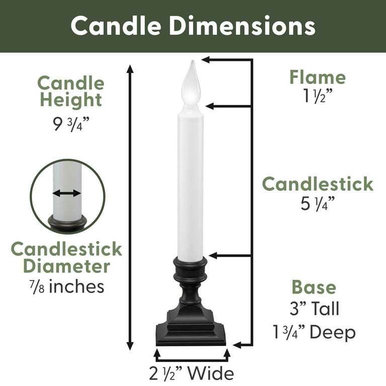 Candele LED A Batteria 612 Vermont – Confezione Da 4, Bronzo Antico, Con Timer 6/18 Ore, Luce Bianca Calda, Effetto Fiamma Reale, Per Finestre