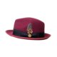 thumbnail image 2 of Sombrero Fedora, sombrero Trilby clásico para viajes, accesorio de disfraz, boda, fiesta, cosplay. Rojo, 2 of 9