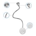thumbnail image 2 of Luces de lectura de cabecera, lámpara de lectura de cama LED minimalista ajustable con cabeza, lámpara de cabecera de interruptor para dormitorio, sala de estar, oficina, luces de lectura para cabecero de cama Zhivalor OTTO-LD-2035130-1, 2 of 6