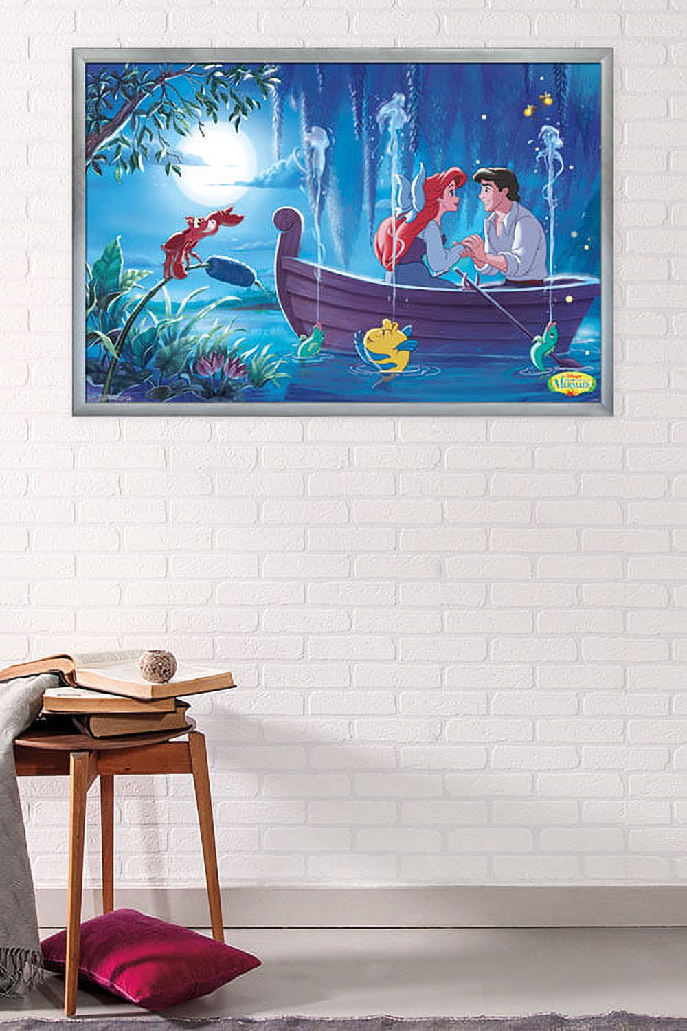 Disney The Little Mermaid - Ariel - Kiss The Girl Wall Poster, 22.375" x 34", Framed