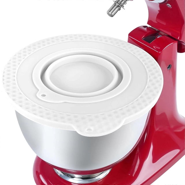 Splash Resistant Silicone Mixing Lid Nonslip Stand Mixer Bowl Lid for 4.5-5QT Tilt Head Mixers Bowl Kitchen Tool Multicolor