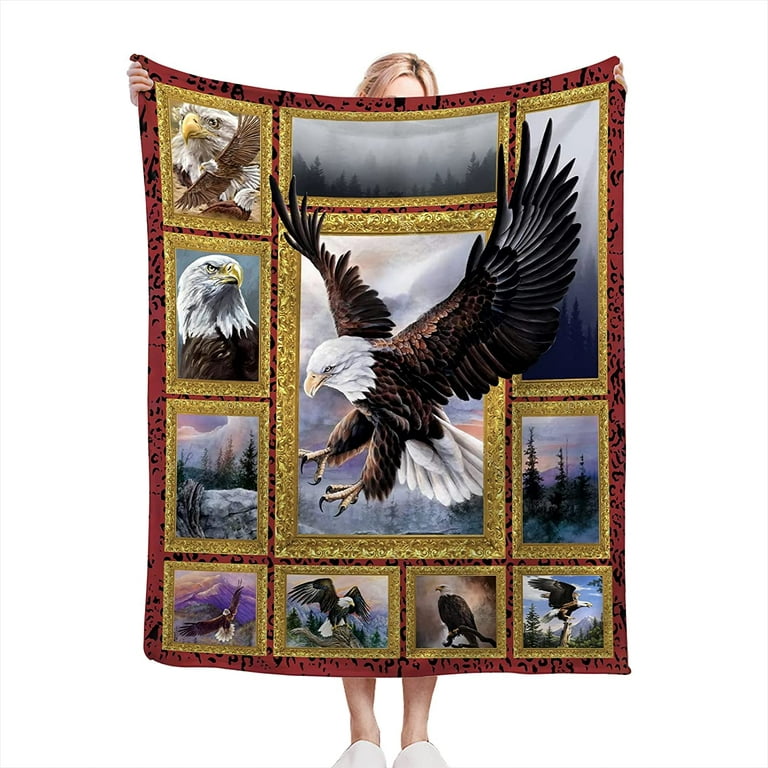 Eagle Blanket Bald Eagel Throw Blanket for Men Women Gifts for
