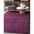 thumbnail image 2 of Shag Laurian Collection Area Rug 5'x8' Oval - Eggplant Purple, 2 of 5