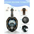 thumbnail image 2 of 1 Set Full Face Snorkel Mask, Comes With 1 Pair Of Ear Plugs, Utilizes Latest Dry Top System, Foldable 180 Degree Panoramic Snorkel Mask With Camera Mount, Safe Breathing, 2 of 7