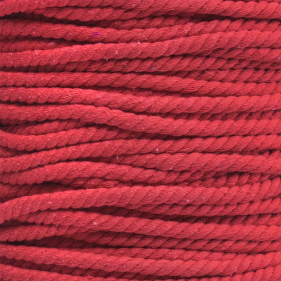 Super Soft 3 Strand Twisted Cotton Rope - Multiple Colors to Choose from in Various Diameters and Lengths