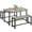 gray, variant on EastVita Dining Table Set for 4,Kitchen Table with Benches,3 Piece Rectangular Dining Room Table Set,Sturdy Benches,Retro Style