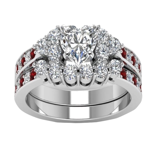 Awdenio Luxury Shiny Jewelry Full Diamond Rings Wedding Bridal Rings Promise Rings