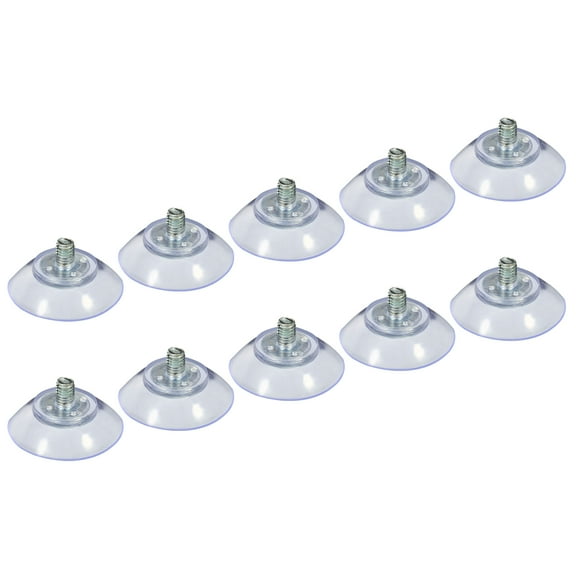 Uxcell 30mm Dia. Home Glass Wall Hanger M5 Screw Suction Cup 10 Pack