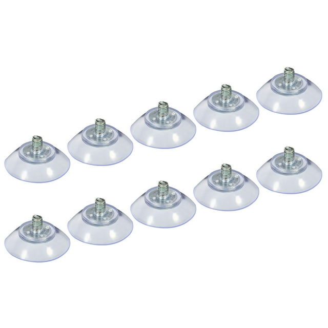 Unique Bargains 30mm Dia. Home Glass Wall Hanger M5 Screw PVC Suction Cup 10 Pack