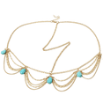 thumbnail image 1 of Boho Head Chain Gold Fringe Layered Hair Chain Tiara Turquesa Frente Correa Moda Gypsy Outfit Adepaton Collares, 1 of 5