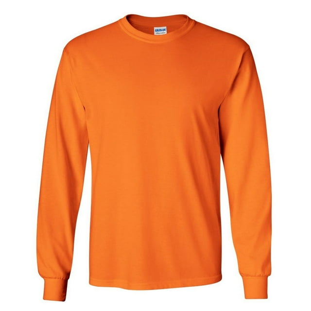 Gildan T-Shirt à Manches Longues en Coton Ultra Uni à Col Ras du Cou pour Hommes