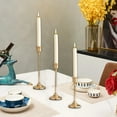 thumbnail image 4 of JeashCHAT 3 Pcs Metal Taper Candle Holders, Christmas Candlestick Holders, Vintage Taper Pillar Candle Sticks Holders Dining Table Fireplace Centerpiece Wedding Holiday Party Supplies Gift, 4 of 6