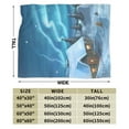thumbnail image 3 of Kll Fleece Blanket Plush Throw Blanket Mountain Cottage In Snow And Northern Lights,Soft Fuzzy Cozy Flannel Blanket For Couch Sofa Bed.(40"X30"), 3 of 9