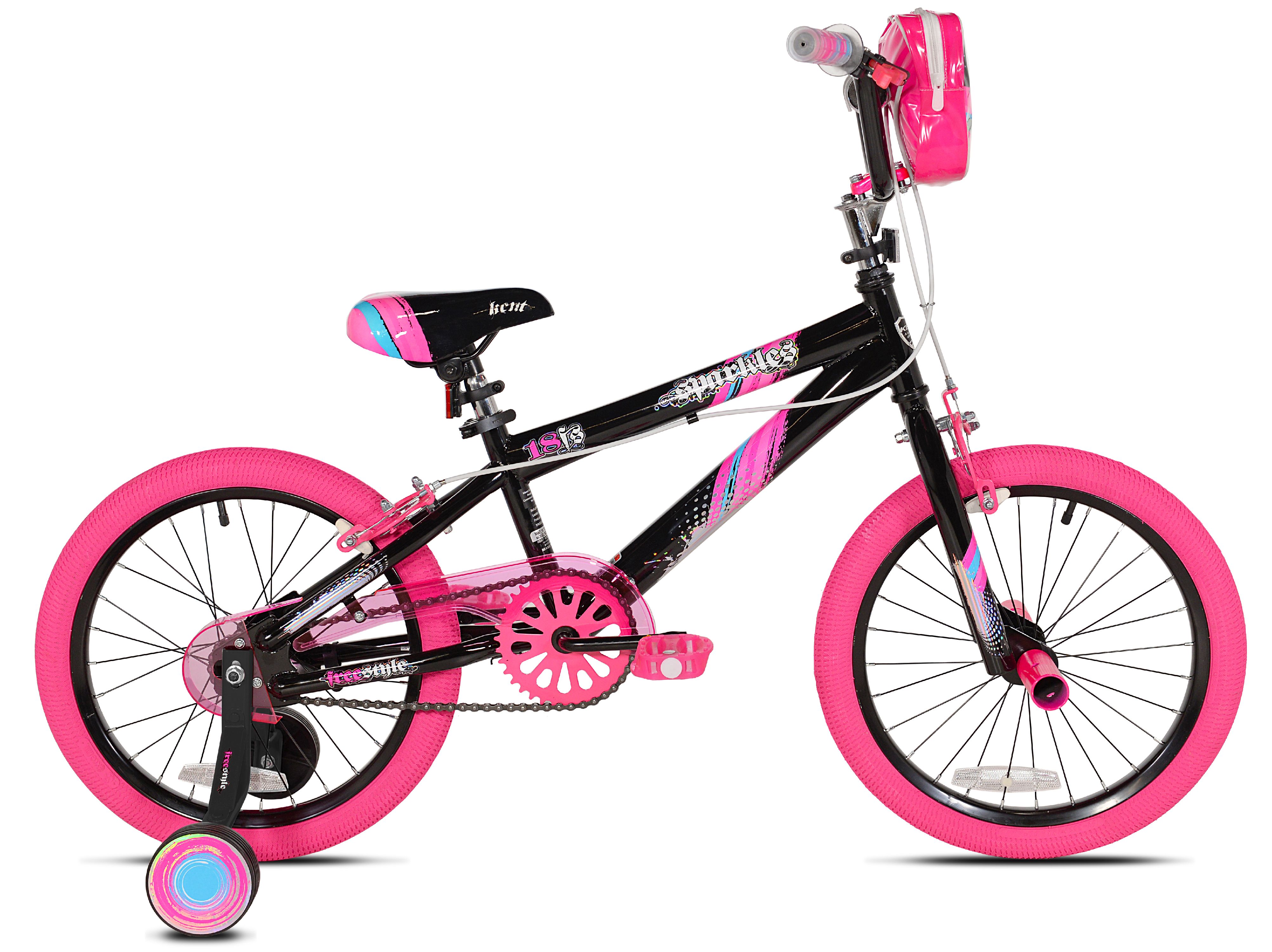 Kent Bicycles 18 inch Girl's Sparkles Bicycle, Black and Pink - image 3 of 10