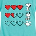 thumbnail image 3 of Peanuts - Snoopy Game Hearts - Toddler & Youth Girls Short Sleeve Graphic T-Shirt, 3 of 6