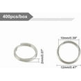 thumbnail image 2 of 400pcs 12mm Split Rings 304 Stainless Steel Open Jumping Ring in Stainless Steel Color Split Rings for Keychain Choker Necklaces Making, 2 of 9