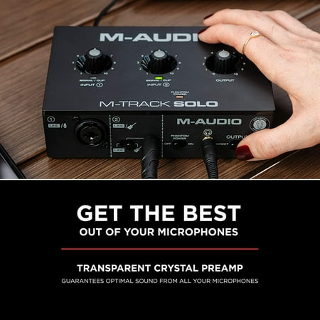 M-Audio M-Track Solo コンボ入力 ファンタム電源搭載 48KHz 2チャンネル USBオーディオインターフェース