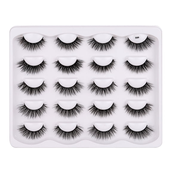 Fiudx Pestañas Postizas Naturales, Lujosas y Gruesas, Suaves, de Imitación de Visón, Fáciles de Aplicar y Personalizar, Perfectas para Fiestas y Bodas, Ideales para Amantes Del Maquillaje, Incluye 10