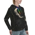 thumbnail image 6 of Disketp Abstract Starry Sky Moon Womens Casual Hoodies Crew Neck Long Sleeve Sweatshirts Pullover Tops-XX-Large, 6 of 7