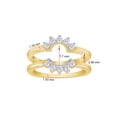 thumbnail image 2 of Round Cut White Cubic Zirconia Solitaire Enhancer Guard Ring 10k Yellow Gold Ring Size - 4, 2 of 3