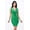 KELLY GREEN, variant on Overlap Tricot Tanya dress with side pleats