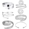 thumbnail image 1 of 6 Pieces Of Arm Cuffs,upper Arm With Cuff Bracelets,ladies Silver Gold, 1 of 3