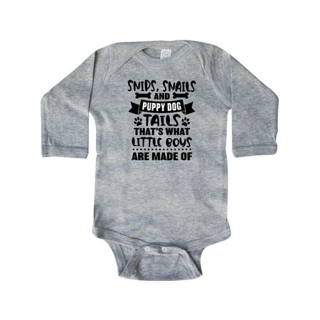 

Inktastic Snips Snails and Puppy Dog Tails That s What Little Boys Gift Baby Boy Long Sleeve Bodysuit
