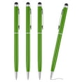 thumbnail image 1 of Bolígrafo con Punta Stylus, 4Pcs 2 en 1 Bolígrafo de Metal Tinta Negra 1.0mm Punta Media Bolígrafo Stylus para Pantallas Táctiles, Verde, 1 of 6