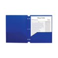 thumbnail image 4 of Two-Pocket Heavyweight Poly Portfolio Folder, 3-Hole Punch, 11 x 8.5, Blue, 25/Box | Bundle of 5 Boxes, 4 of 5