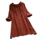 thumbnail image 2 of Puntoco, camiseta de manga larga con capucha de algodón y lino para primavera y otoño para mujer, abrigo de camisa de manga larga con botones de Color sólido, abrigo de longitud media con retroceso Puntoco Puntoco-4601, 2 of 8