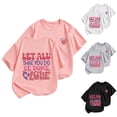 thumbnail image 4 of PMVFHDE Hauts d'Été pour Filles Hauts Tendance à Manches Courtes pour Filles Tunique T-Shirt pour Filles T-Shirts Graphiques T-Shirt à Manches Courtes pour Enfants Imprimé Dessin Animé Col Rond Confortable Gris, 6-7 Ans, 4 of 4