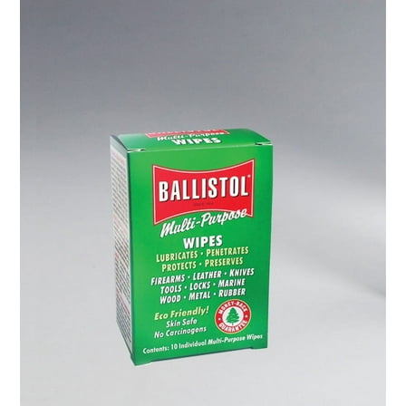 Ballistol Multi-Purpose Oil Wipes, 10 Count, Gun Lubrication