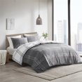 thumbnail image 2 of Clean Spaces 90" 3-Piece Polyester Fabric Printed Duvet Set in White, 2 of 21