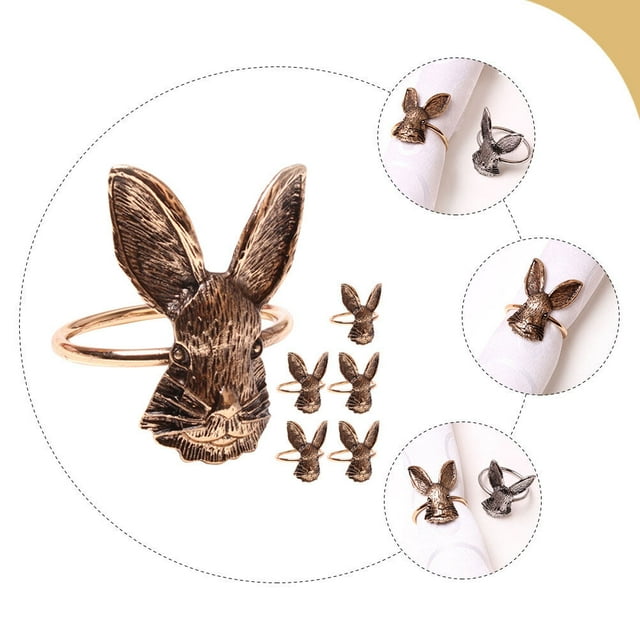 unbranded 6Ud Para Servilletas Con De Dorado Reutilizables Para Festiva