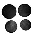 thumbnail image 2 of 4pcs Wooden Tray Slip Resistant Spill Proof Durable Safe Multifunctional Round Serving Tray for Restaurant Black, 2 of 14