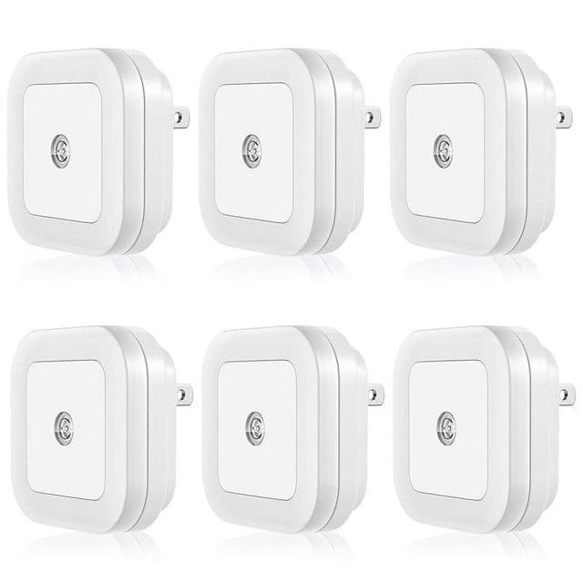Lámpara de pared con luz LED nocturna y sensor de luz automático, paquete de 1/2/3/4/5/10, con encendido y apagado automático.