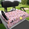 thumbnail image 3 of Yuyamidu Golf Sports Golf Cart Seat Covers with Pockets Pink Golf Cart Seat Towel Blanket Fits for Club Car More 2 Person Seats Golf Carts, 3 of 7