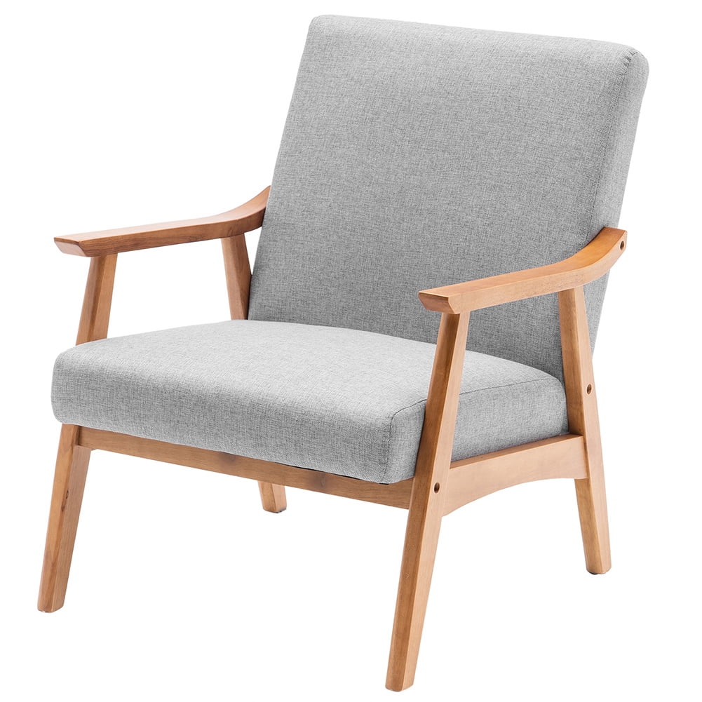 Kepooman Accent Chair, Living Room Arm Chairs with Legs for Home Kitchen Office Bistro Cafe, Light Grey Kepooman Accent Chair, Living Room Arm Chairs with Legs for Home Kitchen Office Bistro Cafe, Light Grey