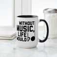 thumbnail image 4 of CafePress - Without Music Life Would - 15 oz Ceramic Large White Novelty Mug, 4 of 4