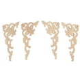 thumbnail image 2 of Applique Sculptée Onlay, Applique d'Angle en Bois Non Peinte DIY Élégant pour Garde-Robe pour Porte, 2 of 8