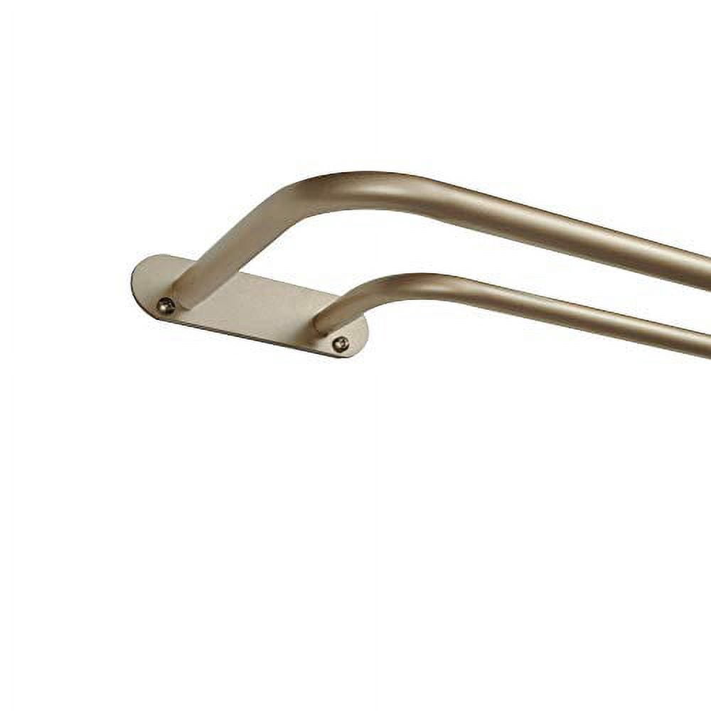 Exclusive Home Fetter Wrap Around Double Curtain Rod, Gold, 84"-120"