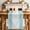 Blue, White, Cyan, variant on Teal Green Striped Table Runner 72 Inches, Farmhouse Simple Line Vertical Stripes Bed Runner Dresser Scarves Tabletop for Indoor Outdoor Parties/Ceremony/Banquet, 13" x 72"