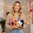 thumbnail image 5 of Cififendec 6Pcs Halloween Burlap Drawstring Gift Bags, 5.5"×3.9", Portable Pouches for Party Candy Favors Small Item Storage, Holiday Treat Packaging, 5 of 7