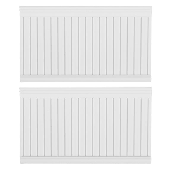 STRANDCHIC 2 Pcs Miniature Dollhouse Accessories White Wainscoting Wall Decoration for Model Houses