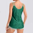 thumbnail image 2 of Turilly Sequin Tops for Women V-Neck Dressy Tank Tops Sparkly Party Concert Outfits, 2 of 7