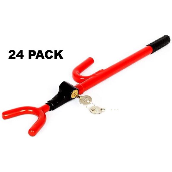 Universal Anti-Theft Car Steering Wheel Lock - 24 Pack