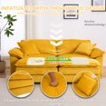 thumbnail image 4 of Oversized Chaise Lounge Chair Indoor, 82.7" Comfy Thicked Upholstered Recliner Corduroy Couch with Ottoman, Oversized Loveseat Sleeper Sofa Couch Cloud Chair for Living Room, Bedroom, 4 of 8