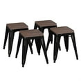 thumbnail image 3 of Flash Furniture Kai Series 18"H Square Backless Dining Barstool, Black (Set of 4), 3 of 11